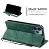 Case for iPhone 12 Pro Max 6.7" 5G, Business Splicing Casual Flip Folio Leather Magnetic Card Holder Kickstand Wallet Case for iPhone 12 Pro Max 6.7" 5G-Green view 3