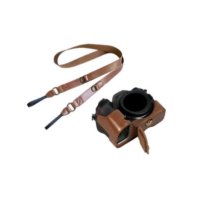 AFGRAPHIC Camera Case Brown PU Leather Protective Half Body Cover Base Case with Bottom Opening Version for Nikon Z50 Camera, Brown, Camera Base Case