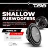 DS18 PSW12.2D 12" Shallow Mount Subwoofer 1200 Watts Max Power 600 Watts RMS Dual Voice Coil 2+2 OHMS Water Resistant - Best Sub for Tight Spaces in Car & Trucks - 1 Speaker view 2