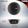 DS18 PSW12.2D 12" Shallow Mount Subwoofer 1200 Watts Max Power 600 Watts RMS Dual Voice Coil 2+2 OHMS Water Resistant - Best Sub for Tight Spaces in Car & Trucks - 1 Speaker view 4