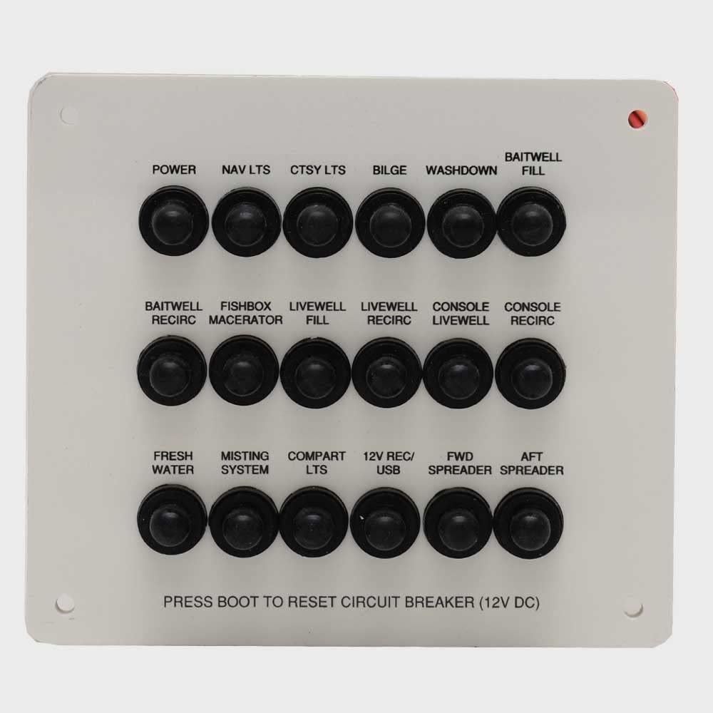 Triton Boat Circuit Breaker Panel 206028 | 260 LTS Pro 12VDC