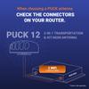 Poynting PUCK-12 2-in-1 Transportation & M2M/IOT Antenna | WiFi | 2X2 MIMO | 2400-2500 MHz | 5000-7200 MHz | White view 3