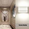 ZWPAYF European Simple Style Rustproof Aluminium Wall Sconces White Finish Geometry Wall lamp Up and Down Luminescence Wall Lights Suitable for Door Head Aisle Balcony Wall Light Fixtures view 4