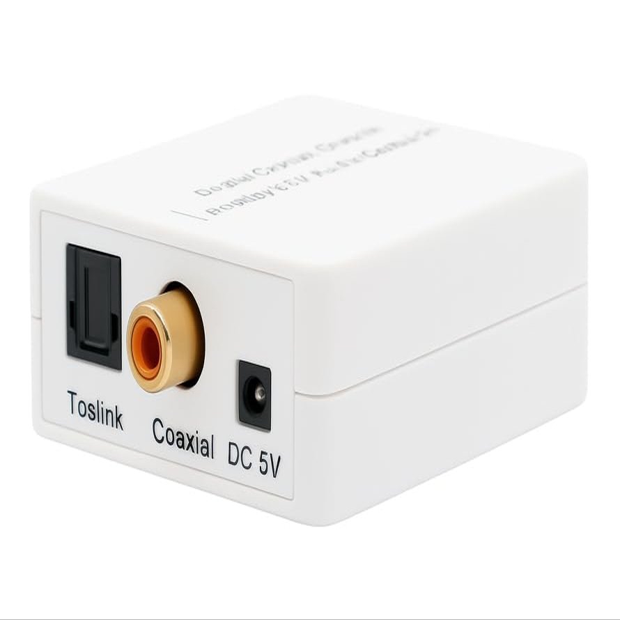 Digital Optical Coaxial S/PDIF to Stereo RCA Audio DAC Converter