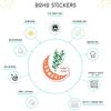 100pcs Bohemia Stickers, Aesthetic Boho Water Bottle Stickers, Cute Aesthetic Stickers, Chromebook Stickers, Assorted Sticker Pack(Stickers for Kids, Teens, Adults) view 2