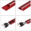 PATIKIL Floor/Wall Cable Raceway Cord Cover 39" Lx1 Wx0.4 H Cord Hider Channel Self-Adhesive Red for TV Wire Management view 3