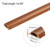 PATIKIL Floor/Wall Cable Raceway Cord Cover 39" Lx1.2 Wx0.4 H Cord Hider Channel Self-Adhesive Coffee for TV Wire Management view 2