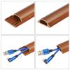 PATIKIL Floor/Wall Cable Raceway Cord Cover 39" Lx1.2 Wx0.4 H Cord Hider Channel Self-Adhesive Coffee for TV Wire Management view 3