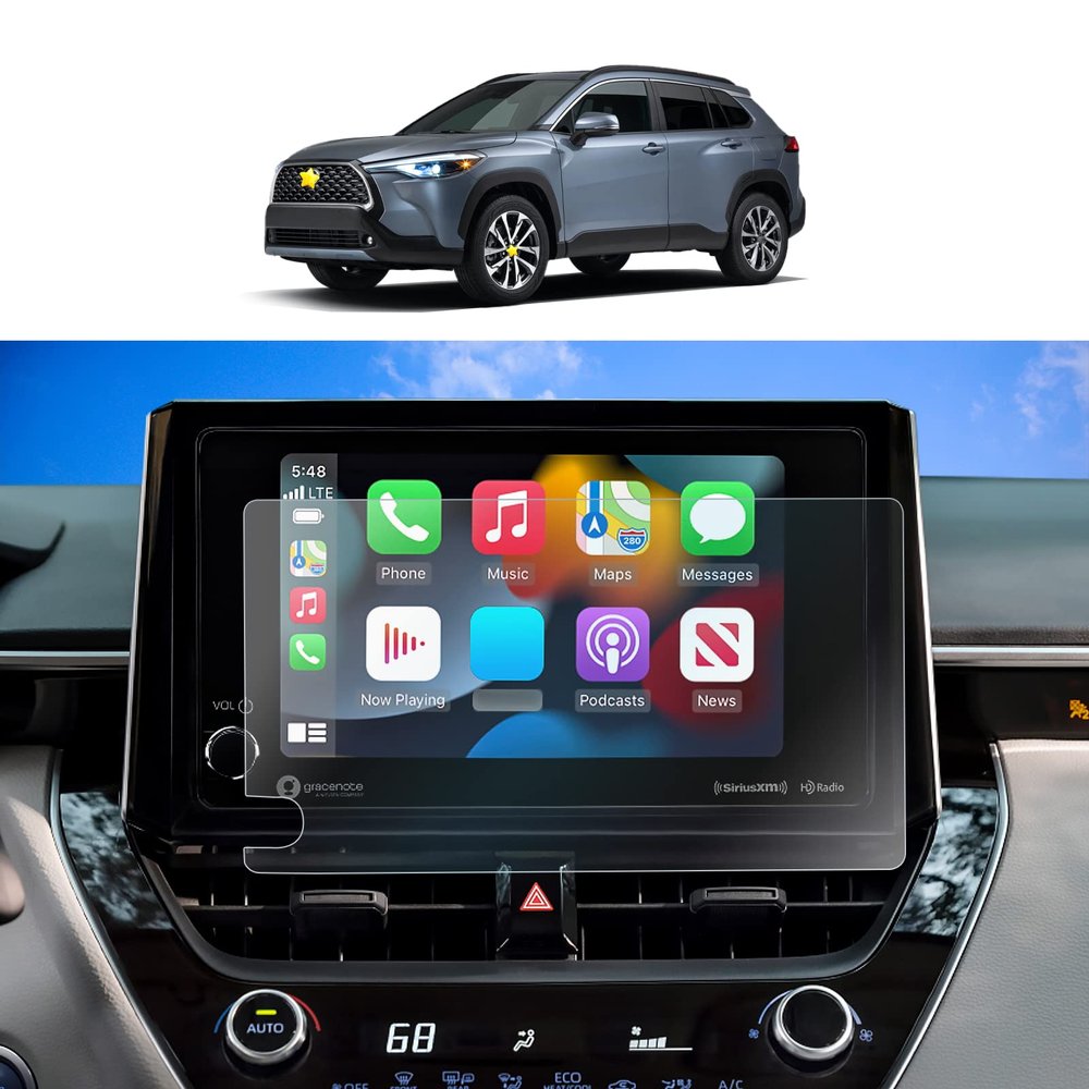 SKTU 2Pcs 2024 2025 2026 Corolla Cross Accessories Screen Protector for 2023 2024 2025 2026 Toyota Corolla Cross 8 Inch Navigation [Ultra Clear, Anti-Scratch&Glare]