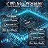 KINGDEL Fanless Mini PC, i7 Core 8th Gen. CPU with 16GB DDR4 RAM+1TB NMMe SSD, HD Port, VGA, 4K 4096x2304, 2xCOM RS232, WiFi+BT 4.2, Full Metal Case, Silent Working view 3