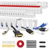 Cable Duct Management Raceway Kit, 62.8" (4 x 15.7) Server Rack Cable Management, Cable Management for Hide Network HDMI VGA Cable, Open Slot Cable Track Desk Wire Channel, Cable Raceway White 4 Pack view 1