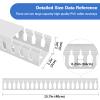 Cable Duct Management Raceway Kit, 62.8" (4 x 15.7) Server Rack Cable Management, Cable Management for Hide Network HDMI VGA Cable, Open Slot Cable Track Desk Wire Channel, Cable Raceway White 4 Pack view 2