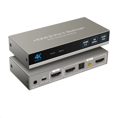 XYKJOBC HDMI Audio Splitter 1X2 Splitter 4K60HZ,4K 18G HDMI Distribution HDMI 2.0 Splitter 4K HDMI Video Audio Splitter Support HDR 4K 60Hz Splitter HDMI 1x2 for Laptop