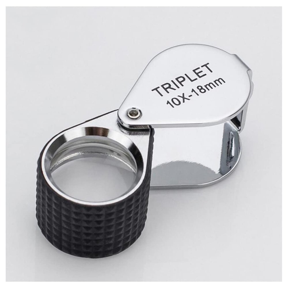 RADHAX Microscope Kit 10X 18mm Foldable Super Triplet Lens Magnifier Jewelry Microscope Lens Adapters