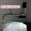 10X Binocular Microscope with LED Light Lamp 360 Rotatable Gooseneck Arm for Dental Lab Workshop Phone PCB Soldering Repair Tool Adjustable Hose view 2