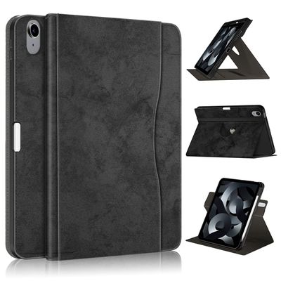 DINGGUAGUA for iPad 10th Generation Case 10.9 inch 2022 with Pencil Holder, PU Leather Smart ipad 11th A16 11inch Cover Model: A2696 /A2757 / A2777 Auto Sleep/Wake,Black