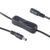 AHAFEI 1/3Pcs DC Power 5.5x2.1mm Male to Female 12V ON Off Inline 304 Switch Cable Connector (Color : 1Pcs) view 4