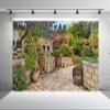 BELECO 8x6ft Fabric Jerusalem Old House Backdrop Jerusalem Old City Street Ancient Stone Wall Buildings Flowers Green Trees Israel Background Israel Travel Portrait Photoshoot Studio Props Wallpaper view 2