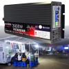 Pure Sine Wave Power Inverter 3000W / 4000W / 5000W /6000W/8000W Power Converter 12V 24V 48V 60V DC to 110V 120V AC with LED Display for RV Trucks Boats and Emergency,3000W-24to220v view 1