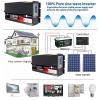 Pure Sine Wave Power Inverter 3000W / 4000W / 5000W /6000W/8000W Power Converter 12V 24V 48V 60V DC to 110V 120V AC with LED Display for RV Trucks Boats and Emergency,3000W-24to220v view 3