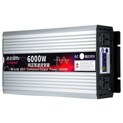 3000W / 4000W / 5000W /6000W/8000W Pure Sine Wave Power Inverter 12V 24V 48V 60V DC to 110V 120V Converter with LED Display for Car RV Boat Solar Power System,6000W-12vto110v