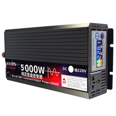 3000W / 4000W / 5000W /6000W/8000W Pure Sine Wave Power Inverter 12V 24V 48V 60V DC to 110V 120V Converter with LED Display for Car RV Boat Solar Power System,5000W-60vto110v