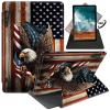 Case for 6.8'' Kindle Paperwhite (11th Generation,2021),360 Degree Rotating Swivel Stand Flip Case Covers for Kindle Paperwhite Signature Edition E-Reader 11th Gen-Bald Eagle with Flag view 1