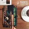 Case for 6.8'' Kindle Paperwhite (11th Generation,2021),360 Degree Rotating Swivel Stand Flip Case Covers for Kindle Paperwhite Signature Edition E-Reader 11th Gen-Bald Eagle with Flag view 2