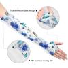 Dussdil Blue Cornflowers Butterflies Gardening Arm Sleeves Spring Floral Farm UV Sun Protection Cooling Arm Sleeves for Garden Farm Women Men with Thumb Hole view 3