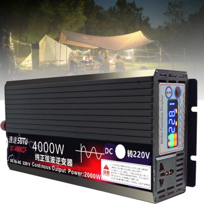3000W / 4000W / 5000W /6000W/8000W Pure Sine Wave Power Inverter 12V/24V/48V/60V DC to 110V /230V AC with LCD Display,Power Converter for RV, Camping, Boat,Outdoor,4000W-60vto220v