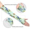 Dussdil Bird Flowers Gardening Garden Arm Sleeves Butterflies Farm UV Sun Protection Cooling Arm Sleeves for Farm Women Men with Thumb Hole view 3