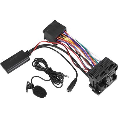 TOTMOX Bluetooth Audio Aux Adapter with Microphone, Compatible with BMW 2002-2006, 5.0 Bluetooth Audio Aux Adapter with Microphone