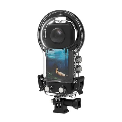Panoramic Sports Camera Dive Case Waterproof Housing Diving Protective Case Underwater 50M with Silicone Lens Cover Replacement for Insta360 X3 Action Camera Accessories