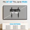 Fixed TV Wall Mount for Most 26-60 Inch Screen, Low Profile TV Mount with Quick Release Lock, Ultra Slim Wall Mount Bracket, Max VESA 400x400mm, Holds up to 99 lbs, up to 16Wood Studs by USX STAR view 4