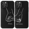 Cavka Black Matching Phone Case Compatible with - iPhone 11 Pro - 5.8 inch for Couples Cover Hands Cute Engagement Anniversary His Hers Boyfriend Girlfriend BF GF Valentines Soulmate Always Forever view 1