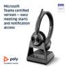 Plantronics Poly Savi 7320-M Ultra-Secure Wireless DECT Headset System - Microsoft Teams Certified Version (Renewed) view 3