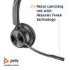 Plantronics Poly Savi 7320-M Ultra-Secure Wireless DECT Headset System - Microsoft Teams Certified Version (Renewed) view 4