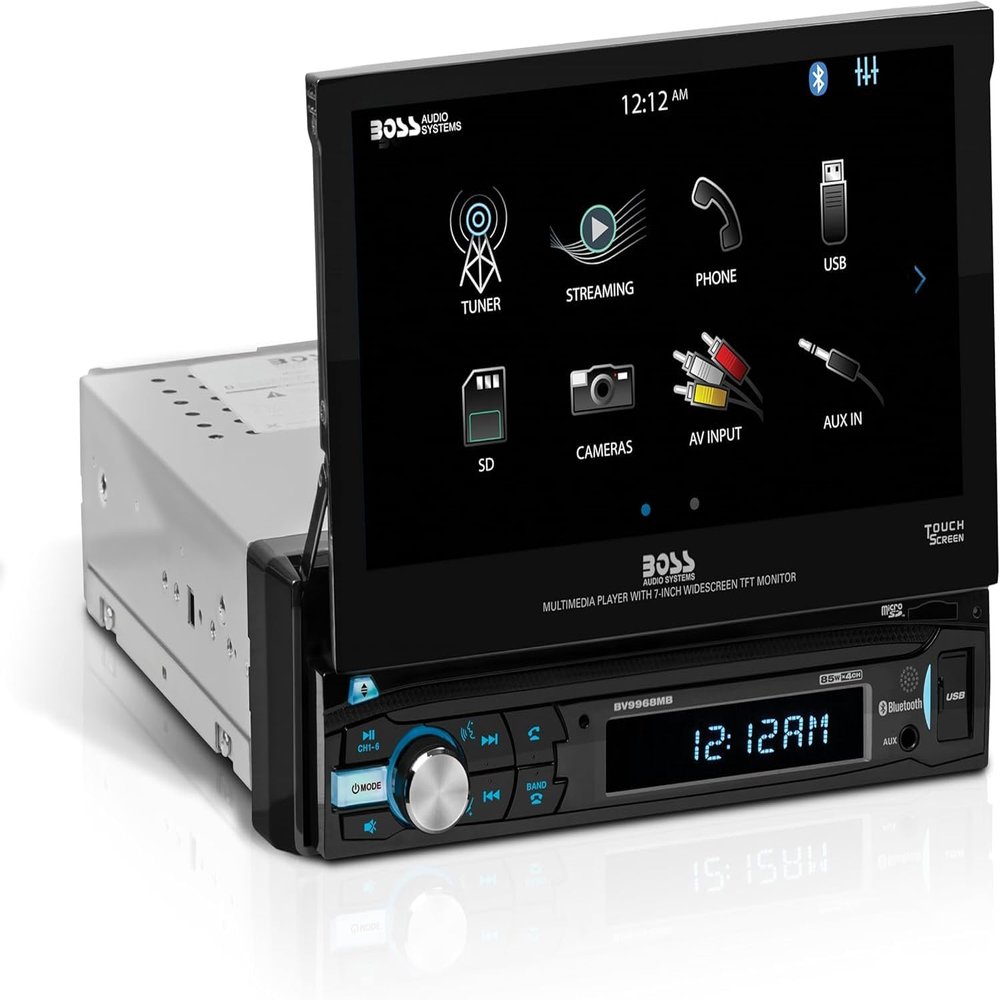 BOSS Audio Systems BV9968MB Car Stereo Single Din, 7 Inch Touchscreen, Bluetooth, No CD DVD Player, AM/FM Radio Receiver