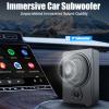 TFCFL Compact Under-Seat Active Powered Subwoofer Sub for Car Truck RV ATV, 600w 8" 4-Ohm Slim Low Profile Subwoofer Enclosure Powerful Loud Speaker view 3