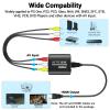 GINGIN AV to HDMI Converter, AV to HDMI Adapter Support 720p/1080p for PS1/PS2/PS3/Xbox 360/WII/N64/SNES/STB/VHS/VCR/Blue-Ray DVD Players view 4