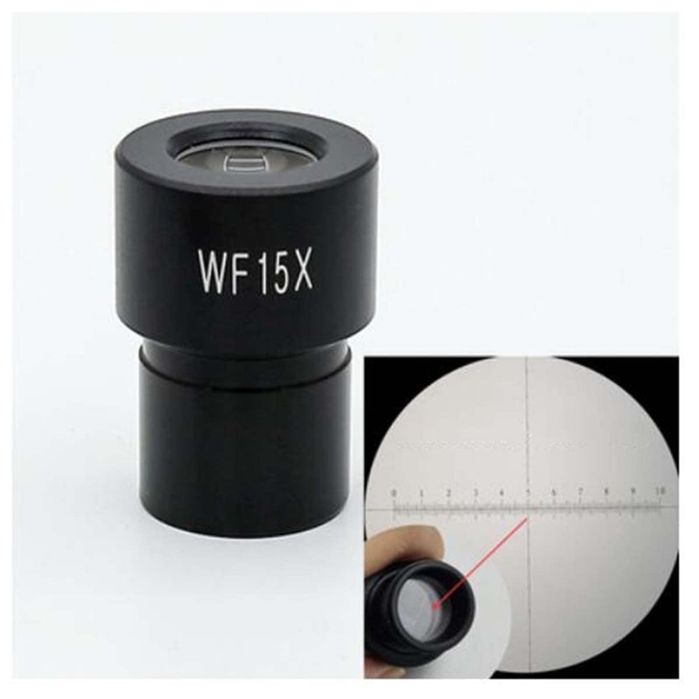 RADHAX Microscope Kit - 23.2mm WF15X 13mm Wide Angle Biological Microscope Eyepiece Lens with Reading Micrometer Scale
