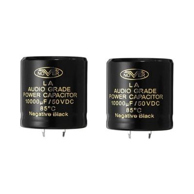 2 PC 10000 uF 50 V NOVER NOVAL IRON GOLD LOPE AUDIO HEATING ELECTRIC CAPACITOR 35 x 35