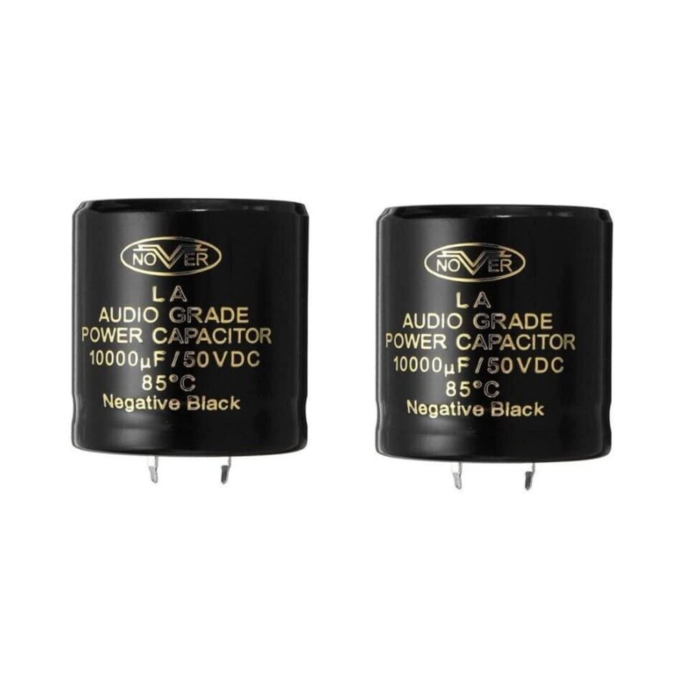 2 PC 10000 uF 50 V NOVER NOVAL IRON GOLD LOPE AUDIO HEATING ELECTRIC CAPACITOR 35 x 35