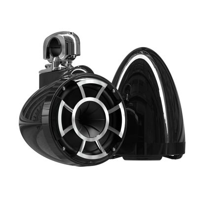 wet sounds Rev 8 Black V2 Revolution Series 8" Black Tower Speakers w/Swivel Clamp