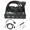 3.5 Inch Front Panel USB3.0 Hub, High Speed 4 Port Internal Combo Bracket Adapter for PC Desktop 3.5 Inch Floppy Bay view 4