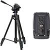 Slick Slik Smartphone Tripod, GX-S 6400 Video with One More Quick Shoe Set, Lever Lock, 0.8 inch (21 mm) Pipe Diameter, 2-Way Head for Video Shooting, Height 62.2 inches (1580 mm), Quick Shoe Type, view 1