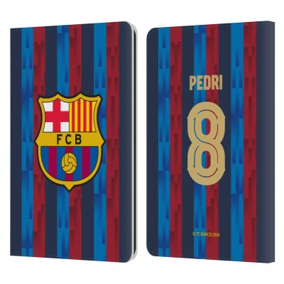 Head Case Designs Officially Licensed FC Barcelona Pedri 2022/23 Players Home Kit Leather Wallet Case Compatible with Kindle Paperwhite 1/2 / 3