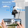 ieGeek Security Cameras Wireless Outdoor, 2K WiFi Home Security System 360 PTZ Camera 2 Pack, Solar/Battery Powered Cam with Spotlight/Siren/AI/Motion Sensor/3MP Color Night Vision, Works with Alexa view 2