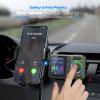Nulaxy Bluetooth FM Transmitter for Car, Wireless Car Bluetooth Adapter with Big Color Screen, Support QC3.0 Fast Charging, Hands-Free Call, MP3 Music Player BASS&TRE Booster, TF Card AUX-KM28 Green view 4