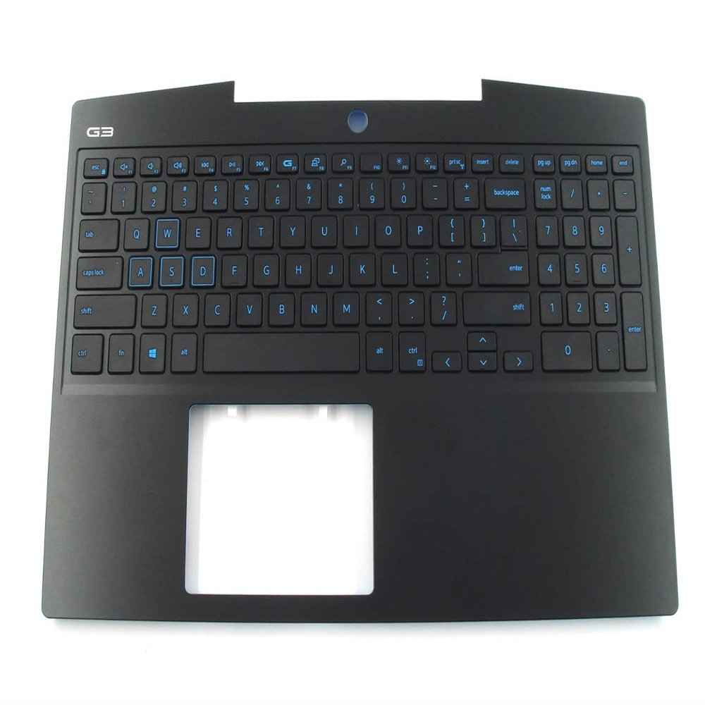 Bayjebu New/Orig Parts for DELL G-Series G3 15 3590 15.6" Palmrest Keyboard Bezel with US Non-Backlit Blue Font Keyboard 0P0NG7